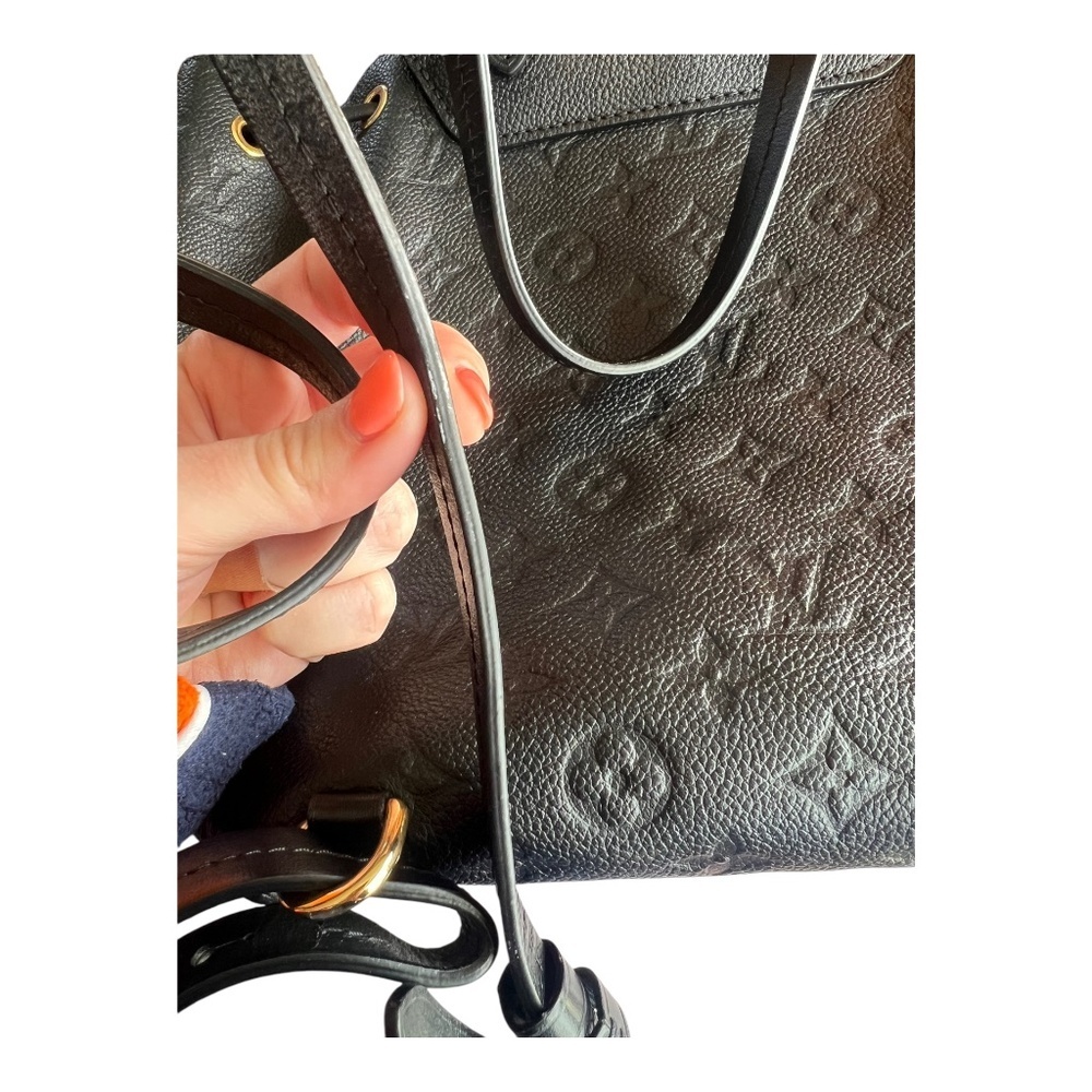 Louis Vuitton Montsouris Monogram Empreinte Embossed Leather Backpack Black - Picture 12 of 13